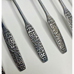 National Valinda 6 PCS Spoon Fork Stainless Flatware Replacement MCM VTG